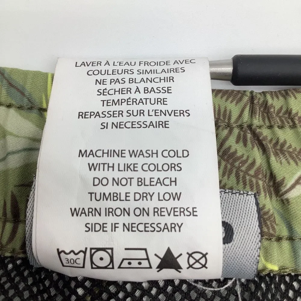 Liquid Mens Swim‎ Shorts Green Floral Size XL NWT